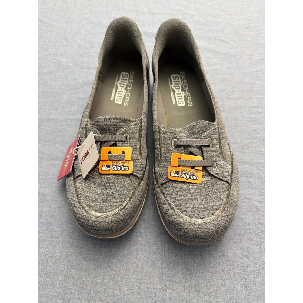 Skechers Slip-insFlex Grey Wide Fit Walking Shoes Wide 11
